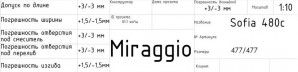 Умывальник Miraggio Sofia 465х465х145 мм схема