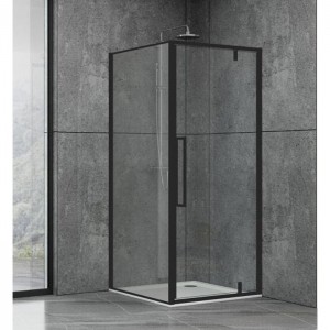 Душевая кабина Dusel DL198B+DL196B Black Matt 100x100x190 черный прозрачное