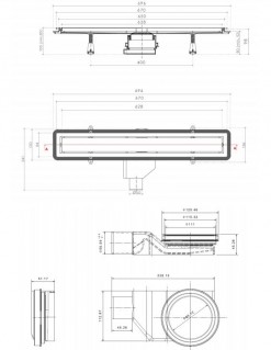 Дренажный канал Pestan Confluo Premium White Glass Line 650мм 13000283 фото