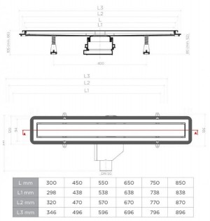 Дренажный канал Pestan Confluo Premium Black Glass Line 550мм 13000292 фото