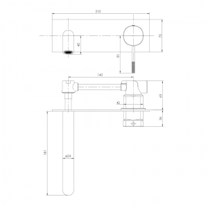 Смеситель для раковины скрытого монтажа IMPRESE BRENTA ZMK071901030 хром