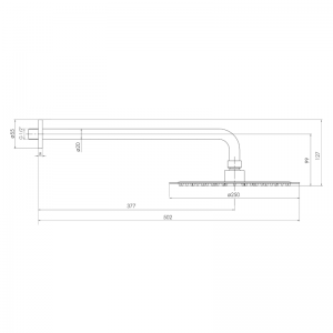 Верхний душ с держателем IMPRESE Brenta ZMK091908101 графит