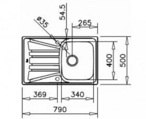 Нержавеющая мойка Teka Basico 79 1B 1D микротекстура 10124002