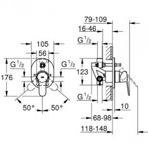 Смеситель для ванны Grohe Bauedge 29039000