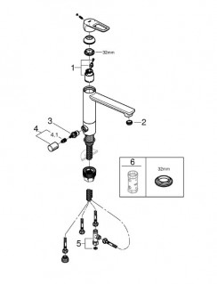 Смеситель для кухни GROHE BauLoop 31713000