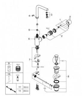 Смеситель для раковины GROHE Concetto 23739002