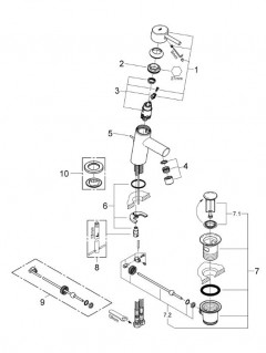 Смеситель для раковины Grohe CONCETTO 32204001