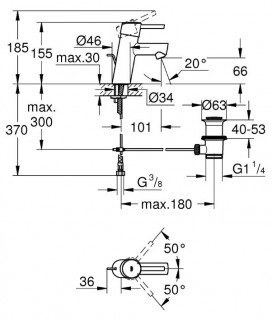 Смеситель для раковины Grohe CONCETTO 32204001