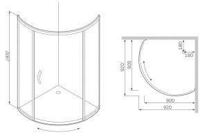 Душевая кабина AM.PM Bliss Round 90x90 матовое стекло W56G-301-090CM