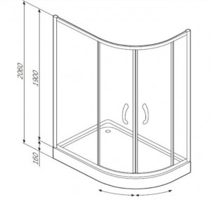 Душевая кабина AM.PM Bliss Twin Slide 120x80 матовое стекло W56G-302U120CM