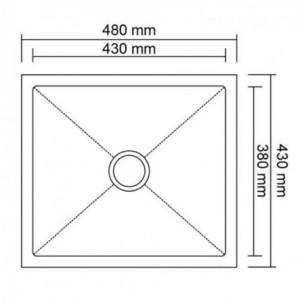 Кухонная мойка QT D4843 2.7/1.0 mm  Satin