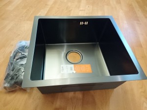Кухонная мойка QT D4843BL PVD 2.7/1.0 mm Black фото