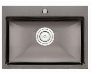 Кухонная мойка QT D5843BL PVD 2.7/1.0 mm Black фото