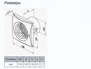 Вытяжной вентилятор Вентс Квайт 125