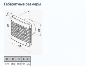 Вытяжной вентилятор Вентс Силента-М 125