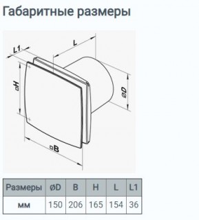 Вытяжной вентилятор Вентс ЛД 150