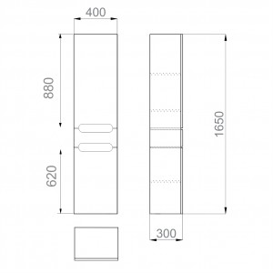 Пенал FOREVA AIR 40 цв. белый R, 2F MV0000805