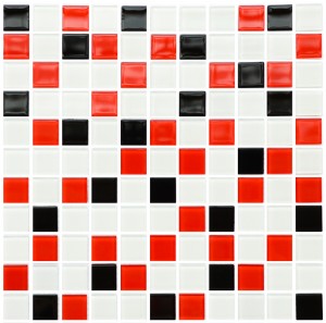 Мозаика Kotto GM 4007 Black-Red-White 300x300x4 фото