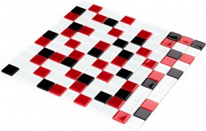 Мозаика Kotto GM 4007 Black-Red-White 300x300x4 фото