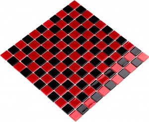 Мозаика Kotto GM 4003 Black-Red 300x300x4 фото