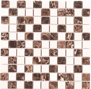 Мозаика Kotto CM 3022 Brown-White 300x300x9 фото