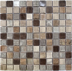 Мозаика Kotto CM 3045 Brown-Eboni-Beige Silver 300x300x9 фото