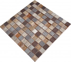 Мозаика Kotto CM 3045 Brown-Eboni-Beige Silver 300x300x9 фото