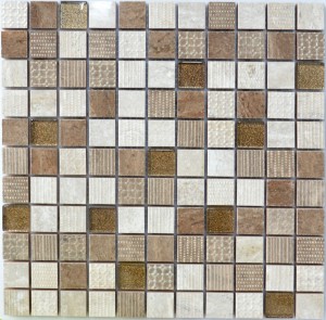 Мозаика Kotto CM 3044 Beige-Brown-Brown Gold 300x300x9 фото