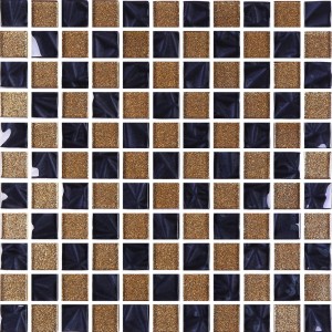 Мозаика Kotto GM 8013 Brown Gold-Black pearl 300x300x8 фото