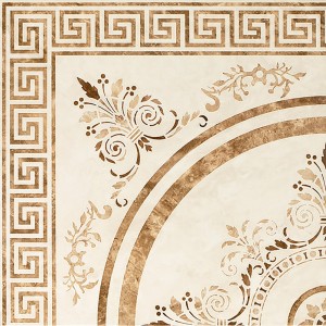 Плитка напольная Click Ceramica Bahrein Roseton 45x45 Marron фото