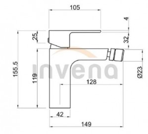 Смеситель для биде Invena Nyks BB-28-001-S