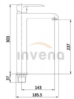 Смеситель для умывальника Invena Siros BU-90-W01-A