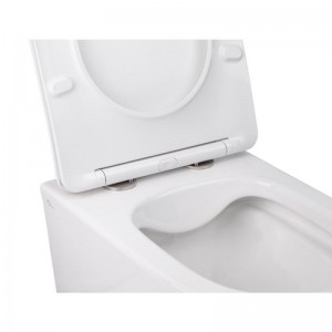 Унитаз подвесной Qtap Swan безободковый сиденье Slim SoftClose QT16335178W