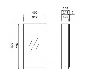 Шкаф зеркальный Cersanit MODUO 40 белый S590-030