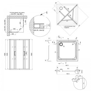 Душевая кабина Qtap Taurus BLA1099SC6 90x90 стекло 6 мм Clear с поддоном сифон 90 мм