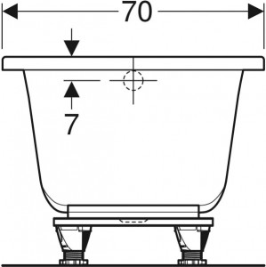 Ванна Geberit Selnova Square 150x70 прямоугольная с ножками 554.381.01.1