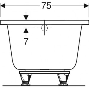 Ванна Geberit Selnova Square 160x75 прямоугольная с ножками 554.383.01.1