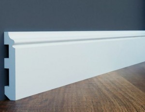 Плинтус Cezar Elegance W-LS-LPC-07-101-200 79х12.6х2000 мм дюрополимер белый матовый фото