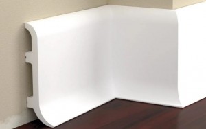 Плинтус Cezar Elegance W-LS-LPC-40-101-244 100х32х2440 мм дюрополимер белый матовый фото