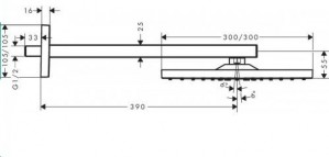 Верхний душ Hansgrohe Raindance E Overhead shower 300 1jet белый матовый 26238700