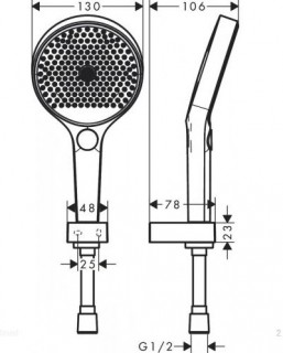 Душевой набор Hansgrohe Rainfinity 130 3Jet Porter белый матовый 26852700