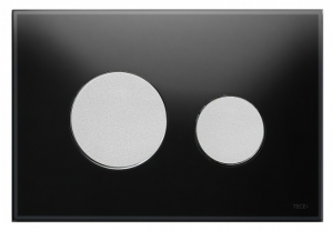 Панель смыва TECE TECEloop стекло черное кнопки хром матовый 9240655 фото