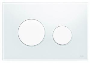 Панель смыва TECE TECEloop стекло белое кнопки белые 9240650 фото