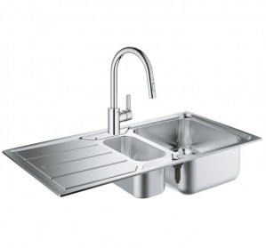 Набор Grohe EX Sink 31572SD0 кухонная мойка K500 + смеситель Grohe Eurostyle 
Cosmopolitan 31482003 фото