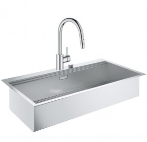 Набор Grohe EX Sink 31586SD0 кухонная мойка K800 120 см + смеситель Grohe 
Eurosmart Cosmopolitan 31481001 фото