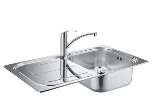 Набор Grohe EX Sink 31565SD0 кухонная мойка K300 + смеситель Eurosmart 
33281002 фото