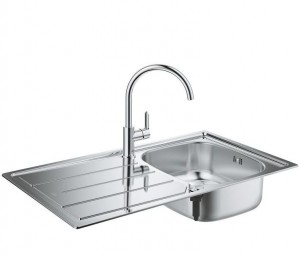 Набор Grohe EX Sink 31562SD0 набор кухонная мойка K200 + смеситель BauEdge 31367000 фото