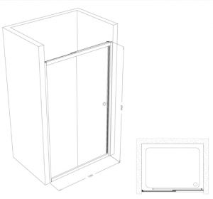 Душевая дверь Shower STN-782 120x190