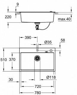 Кухонная мойка GROHE K-Series K 700 31652AT0