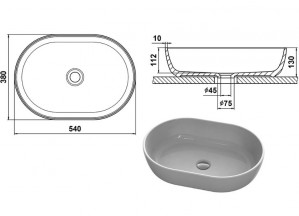 Умывальник Snail Персия 540х380 мм